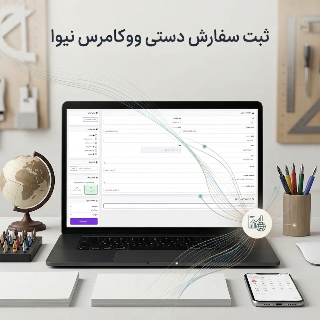 ثبت سفارش دستی ووکامرس نیوا